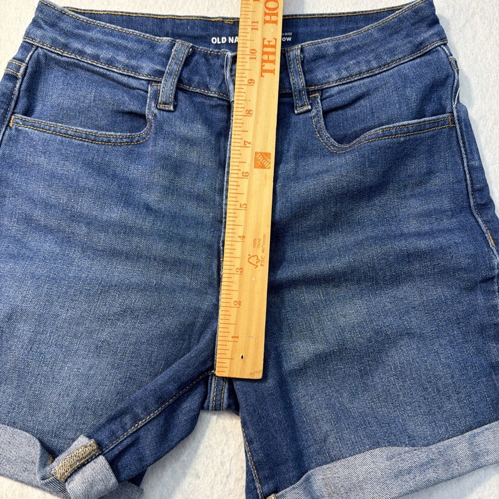 Old Navy Women's High-Rise WOW Stretch Denim Shorts Blue Size 2 w/ 3" Inseam EUC - Picture 7 of 15